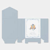 Blauw Elegant Frans Blueberry Pannenkoek Baby show Bedankdoosjes (Ongevouwen)