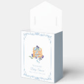 Blauw Elegant Frans Blueberry Pannenkoek Baby show Bedankdoosjes (Open)