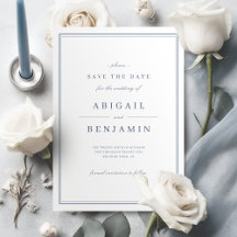Blauw Elegant gouden klassieke minimalistische sav
