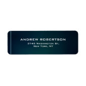 Blauw Elegant Hedendaags Uniek Etiket (Voorkant)