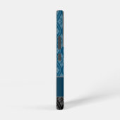 Blauw Elegant Japans Tatewaku Patroon Samsung Galaxy Hoesje (Rechterkant)