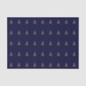 Blauw elegant kerstboompapier tissuepapier (Voorkant)