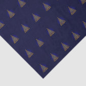 Blauw elegant kerstboompapier tissuepapier (Detail)