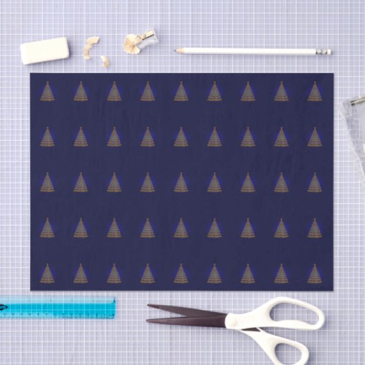 Blauw elegant kerstboompapier tissuepapier (Craft)