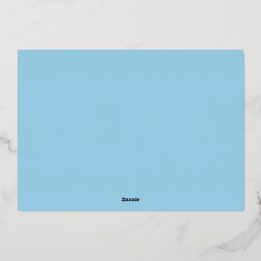 Blauw Elegant Kerstfeest Zakelijke Vakantie Folie Uitnodiging (Achterkant)