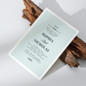 Blauw elegant klassiek formeel verlovingsfeest kaart