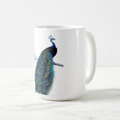  blauw Elegant kleurig Peacock Koffiemok (Voorkant rechts)