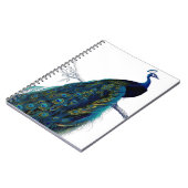  blauw Elegant kleurig Peacock Notitieboek (Linkerzijde)