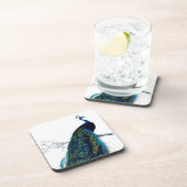  blauw Elegant kleurig Peacock Onderzetter (Rechterzijde)