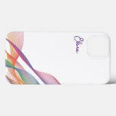 Blauw elegant kleurrijk golvend Case-Mate iPhone case (Achterkant (horizontaal))