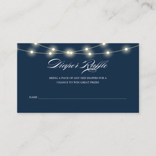 Blauw Elegant Minimalistisch Baby shower Luier Raf Informatiekaartje (Voorkant)