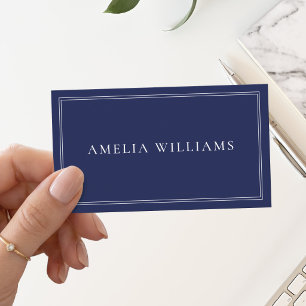 Blauw Elegant Minimalistisch Professioneel Visitekaartje