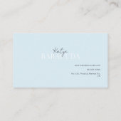 Blauw Elegant Modern Visitekaartje (Achterkant)