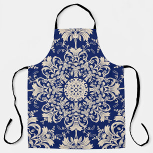 Blauw : Elegant naadloos patroon. Schort