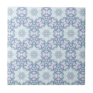 Blauw Elegant Patroon tegels of trivet Tegeltje