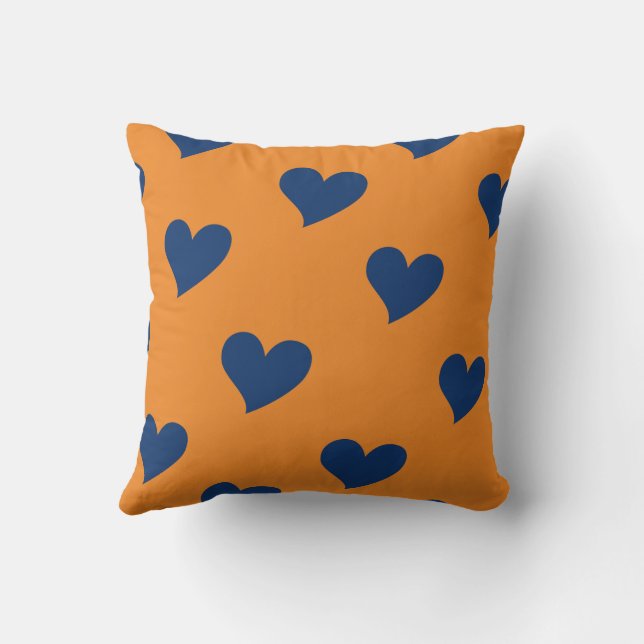 Blauw Elegant Schattig Cozy Modern Romantisch Chic Kussen (Achterkant)