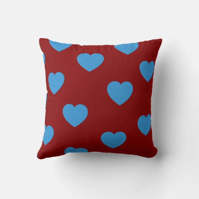 Blauw Elegant Schattig Knus Modern Romantisch Chic Kussen (Achterkant)
