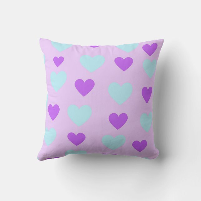 Blauw Elegant Schattige Gezellig Modern Romantisch Kussen (Achterkant)