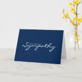 Blauw Elegant Script Condoleance Sympathy Card Kaart (Gele Bloem)