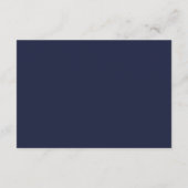 Blauw Elegant Script Trouwreceptie Informatiekaartje (Achterkant)