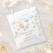 Blauw Elegant Twinkle Twinkle Baby shower Bedankzakje (Geknipt)