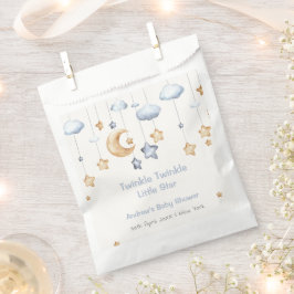 Blauw Elegant Twinkle Twinkle Baby shower Bedankzakje