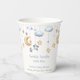 Blauw Elegant Twinkle Twinkle Baby shower Papieren Bekers