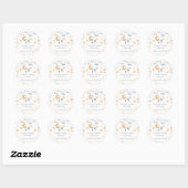 Blauw Elegant Twinkle Twinkle Baby shower Ronde Sticker (Vel)