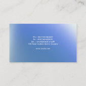 blauw elegant visitekaartje (Achterkant)