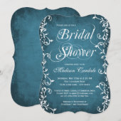 blauw elegant Vlaams Vrijgezellenfeest uitnodigen Kaart (Voorkant / Achterkant)