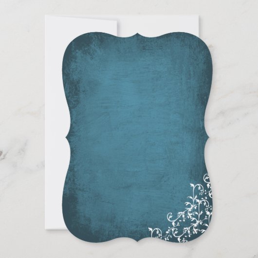 blauw elegant Vlaams Vrijgezellenfeest uitnodigen Kaart (Achterkant)