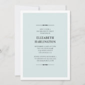 Blauw elegant vrijgezellenfeest. Eenvoudig modern Kaart (Voorkant)