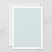 Blauw elegant vrijgezellenfeest. Eenvoudig modern Kaart (Achterkant)