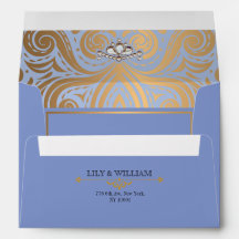 Blauw Elegante Artdeco Diamant Gouden Trouwring