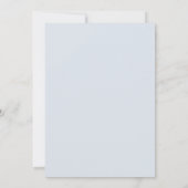 Blauw Elegante Bruiloftsdouche Kaart (Achterkant)