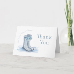 Blauw Elegante Jongens Laarzen Regenlaarzen Baby B Bedankkaart