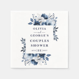 Blauw Elegante Landelijke Bloemenkraam voor Koppel Servet