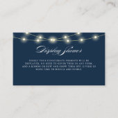 Blauw Elegante Minimalistische Baby shower Display Informatiekaartje (Voorkant)
