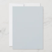 Blauw Elegante Trouw Uitnodiging Vintage (Achterkant)