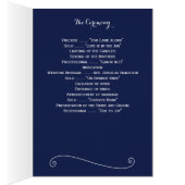 Blauw Elegante Trouwprogramma's (Binnen (Rechts))