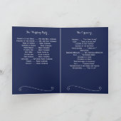 Blauw Elegante Trouwprogramma's Programma (Binnen)