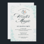 Blauw Elegante Winter Sneeuwvlokken Kids Verjaarda Kaart<br><div class="desc">Blue Elegant Winter Snowflakes Kids Verjaardag  Uitnodiging</div>