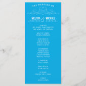 BLAUW- ELEGANTIE | TROUWPROGRAMMA PROGRAMMAKAART (Achterkant)