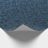 Blauw Elege Ante Victoriaanse Bloemige Cadeaupapie Cadeaupapier (Hoek)