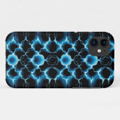 Blauw Elektrisch Synapse Herhalend Patroon Case-Mate iPhone Case (Achterkant (horizontaal))