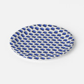 Blauw Elektrisch Voertuig SUV Auto Tekening Papieren Bordje (Gekanteld)