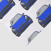 Blauw Elektrisch Voertuig SUV Auto Tissuepapier (Detail)