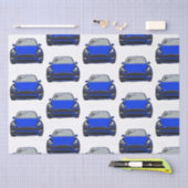 Blauw Elektrisch Voertuig SUV Auto Tissuepapier (Craft)