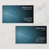 Blauw elektrisch zwembad 03 visitekaartje (Voorkant / Achterkant)