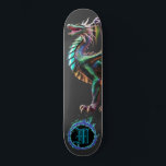 *~* Blauw Element AP88 Elementaire Dragon Fierce Persoonlijk Skateboard<br><div class="desc">(Zoek code AP88 om vergelijkbare items te vinden ) Gemakkelijk overzetten naar andere Zazzle producten. Elemental Element DRAGON met RING of FIRE / FLAMES / FLAME en INITIAAL MONOGRAM voor jouw naam - Bewaar of bewerk of verwijder de tekst. Dit Fierce Populaire trending skateboard Chinese stijl custom pro Element Dragon...</div>